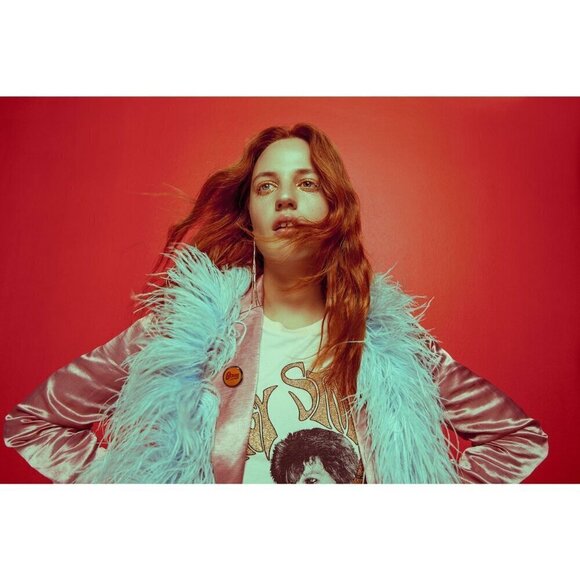 💕BOWIE x MOTHER💕 The Rowdy Glitter Graphic Tee ~ Starman Medium M NWT - Picture 7 of 16